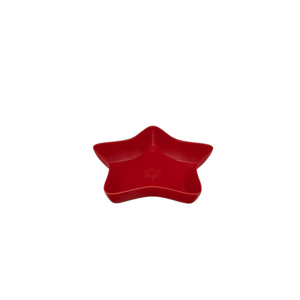 Snowflakes Star Bowl 37cm Red