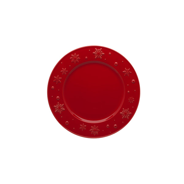 Snowflakes Dinner Plate 28cm Red