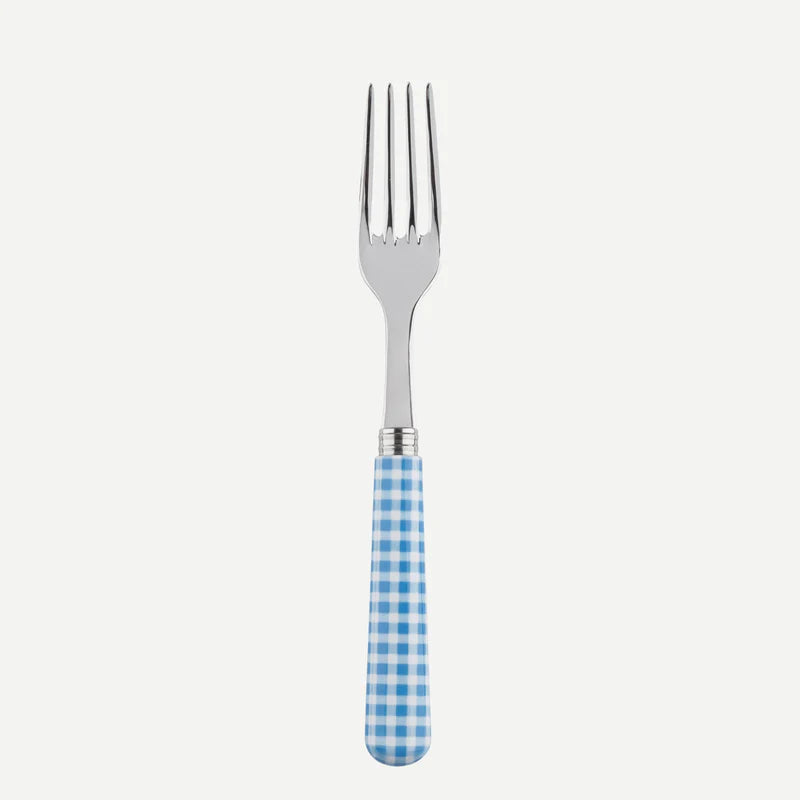 Gingham / Dinner Fork / Light Blue