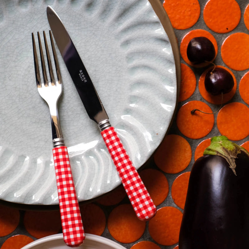 Gingham / Dinner Fork / Red