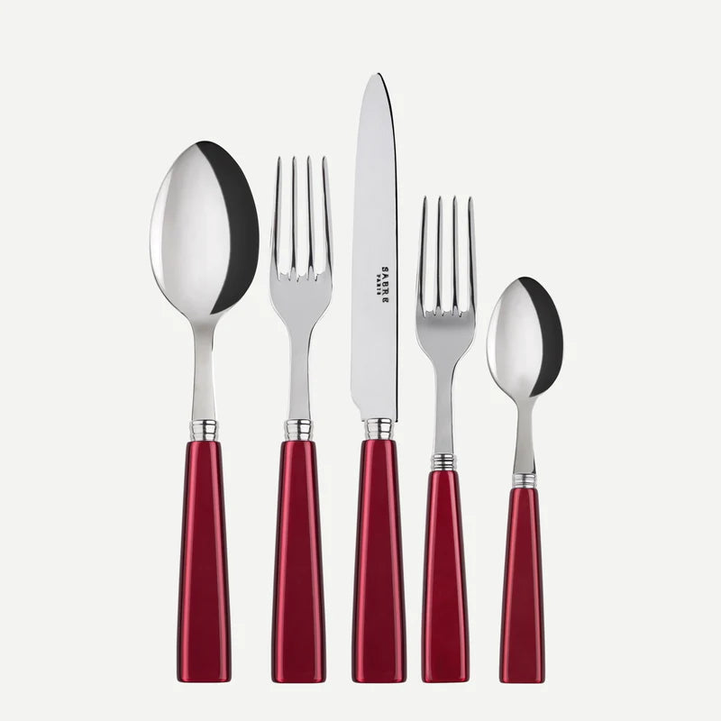 Icône/ 5 pieces cutlery set / Red