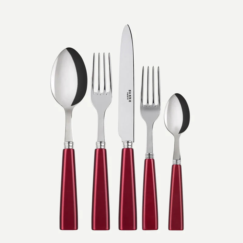 Icône/ 5 pieces cutlery set / Red