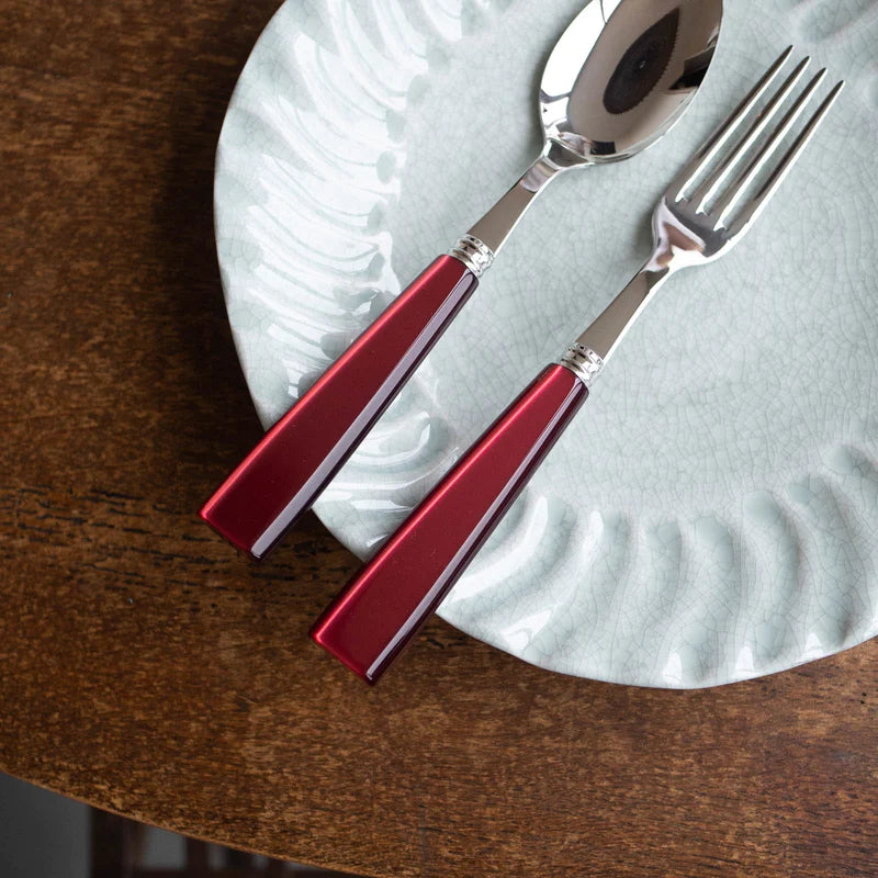 Icône/ 5 pieces cutlery set / Red