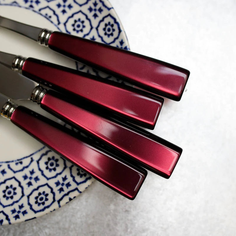 Icône/ 5 pieces cutlery set / Red