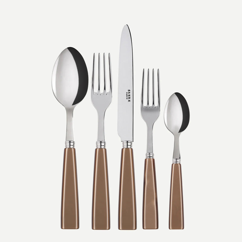 Icône/ 5 pieces cutlery set / Caramel