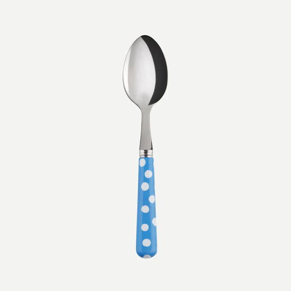 White Dots/ Dinner Spoon / Light Blue