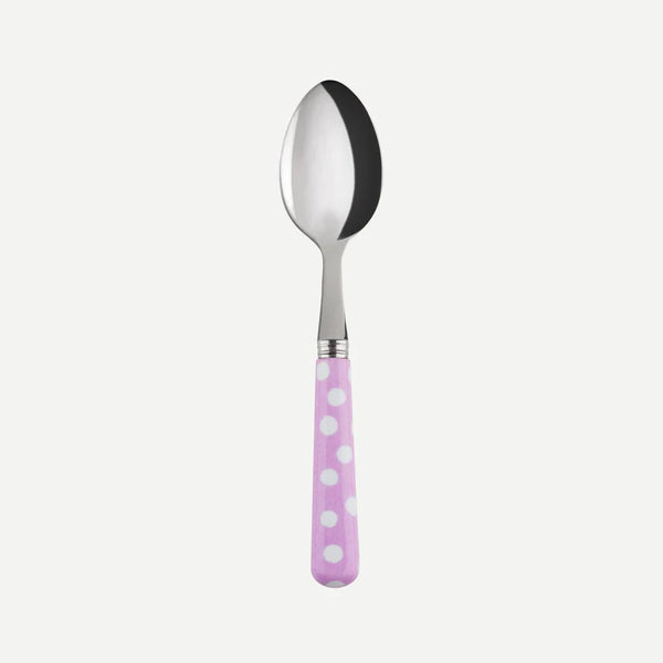 White Dots/ Dessert Spoon / Pink