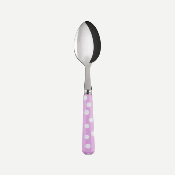 White Dots/ Dinner Spoon / Pink