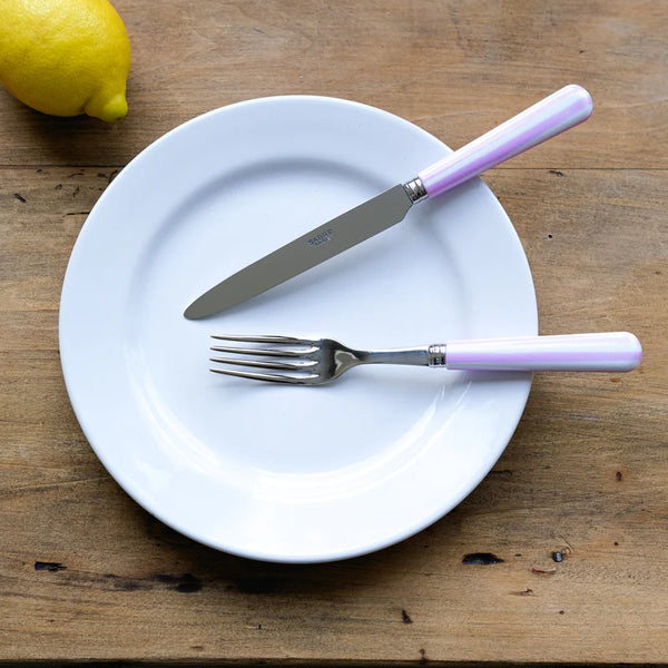 White Stripe / Dinner Knife / Pink