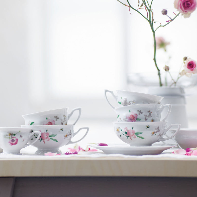 Maria Pink Rose Tea Set for Six