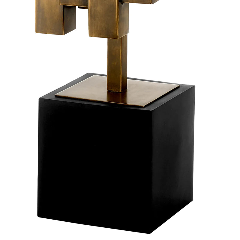 Table Lamp Beau Rivage vintage brass finish incuding shade