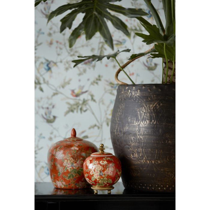 Temple Jar Low China Red