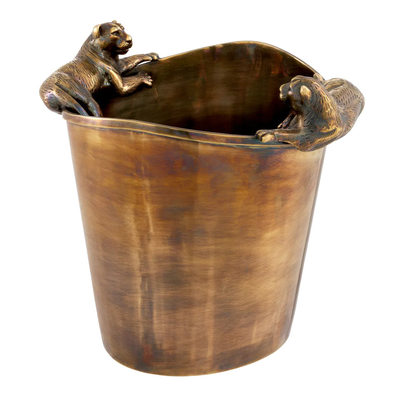 Wine Cooler Jordan vintage brass finish