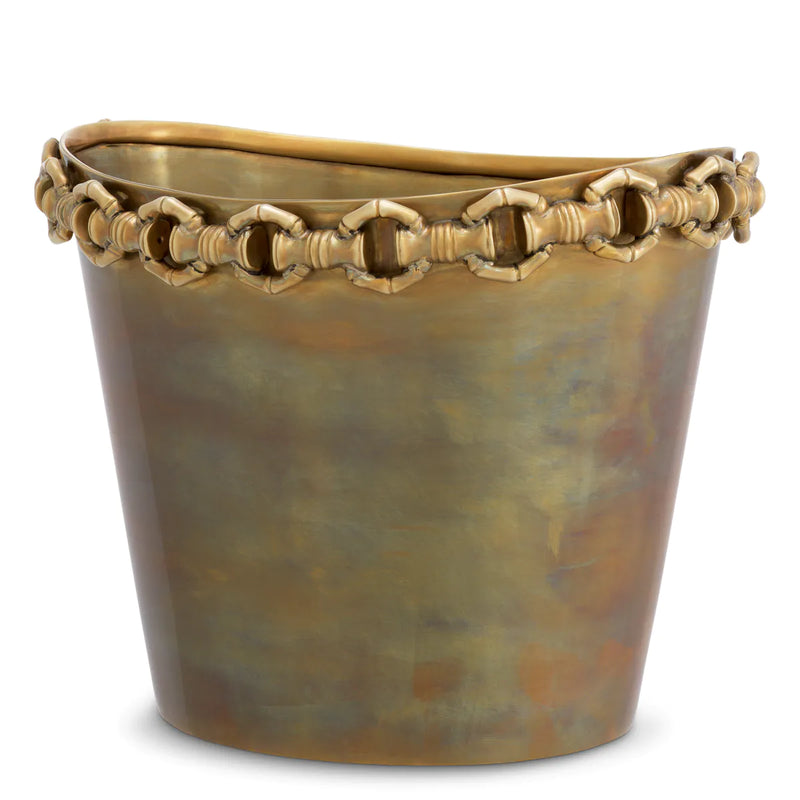 Wine Cooler Clementine Vintage Brass Finish