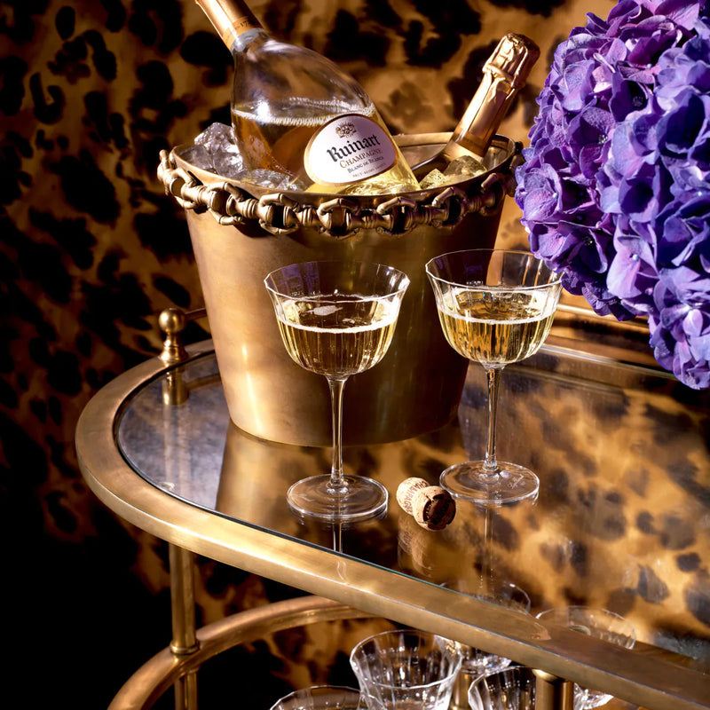 Wine Cooler Clementine Vintage Brass Finish