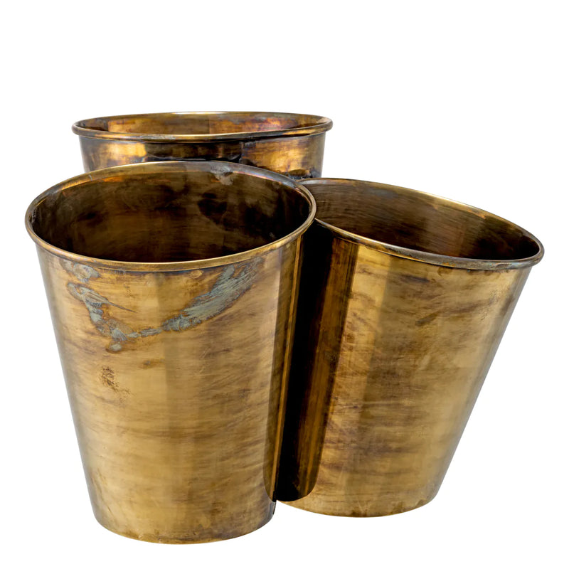 Wine Cooler Christian Vintage Brass Finish