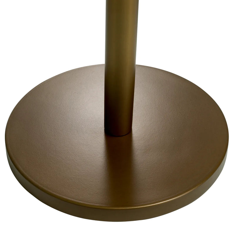 Side Table Albany Antique Brass Finish Marquetry Top