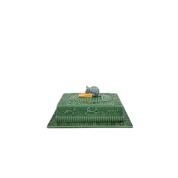 Cheese Trays Cheese Tray Mouse with Lid Green/Natural