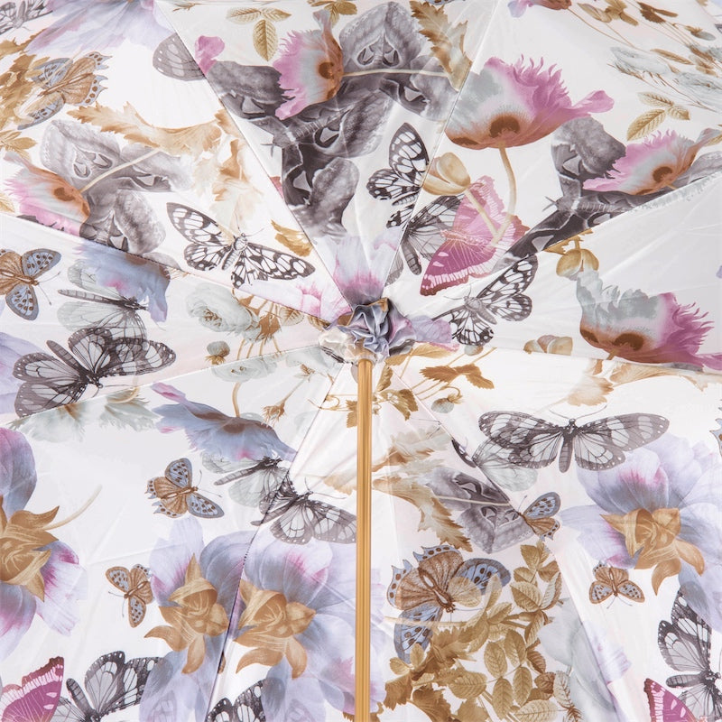 Light Blue Nature Umbrella with Butterflies