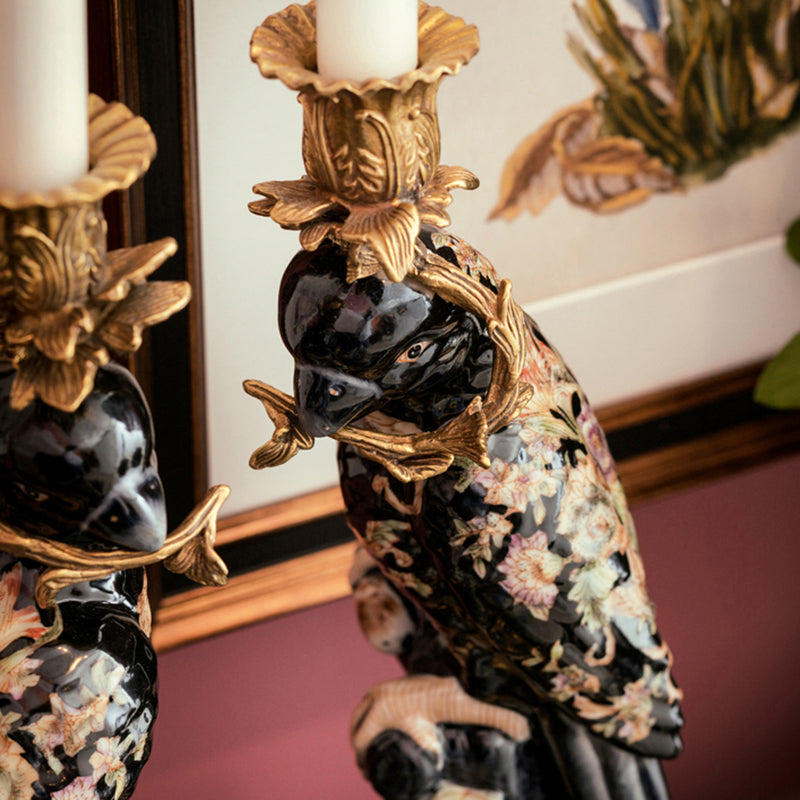 Candle Holders with Parrots, Anna Sui