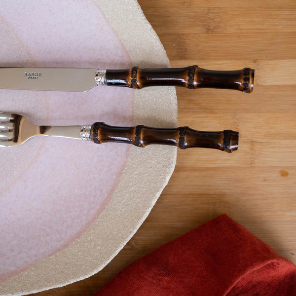 Panda / 5 Piece Cutlery Set / Dark bamboo