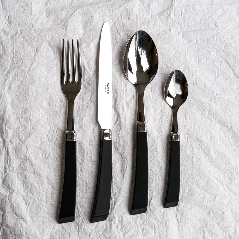 Numero 1 / 5 Piece Cutlery Set / Black Press Wood