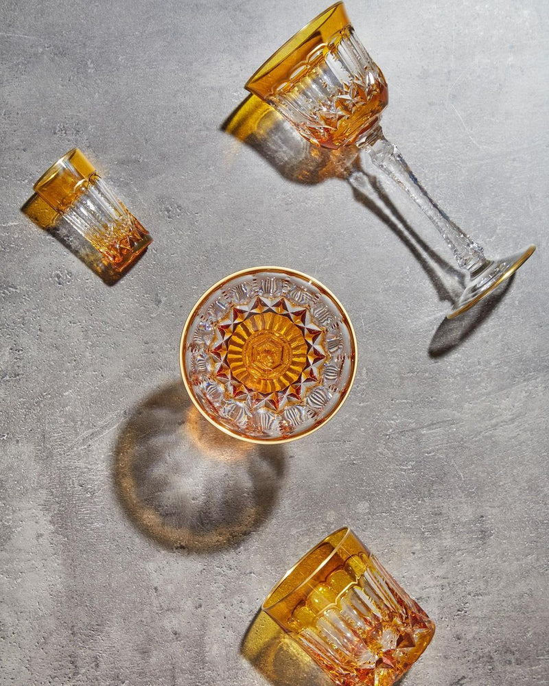 Traviata Old Fashion Tumbler Amber, Set of 6