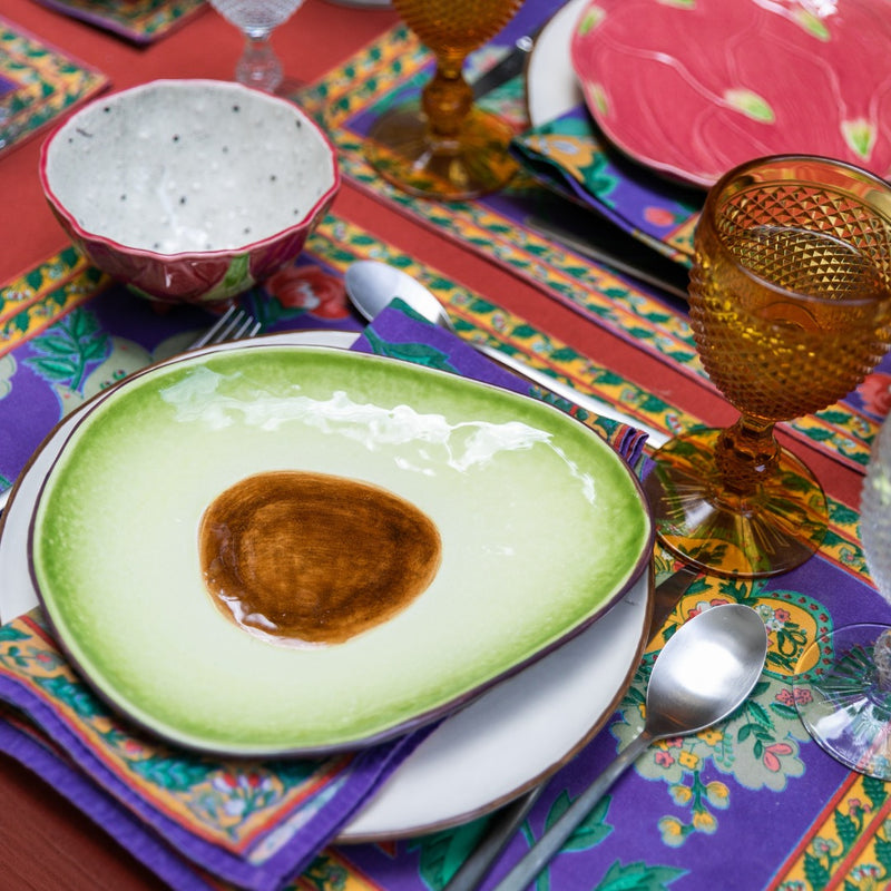 Dessert Plate Avacado Tropical Fruit