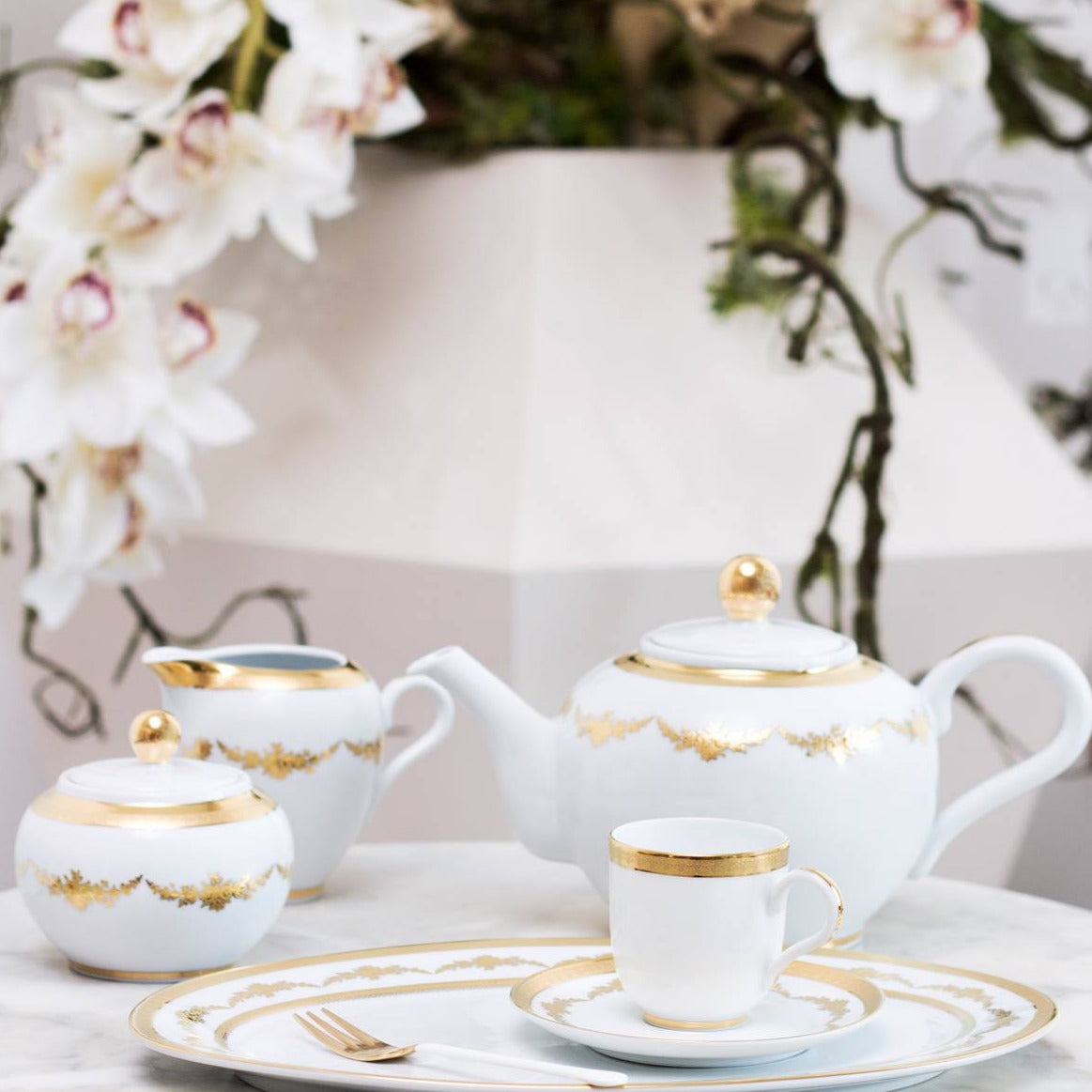 Imperio Collection Porcel | Imperio Gold Tea Service Set | Bring Luxury Home | Mérci Dehradun