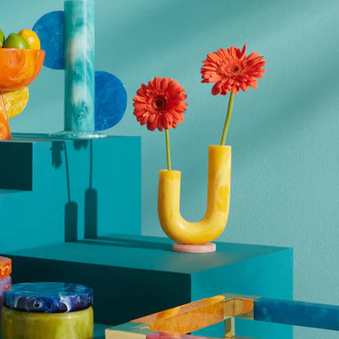 Mustique Double Tube Vase