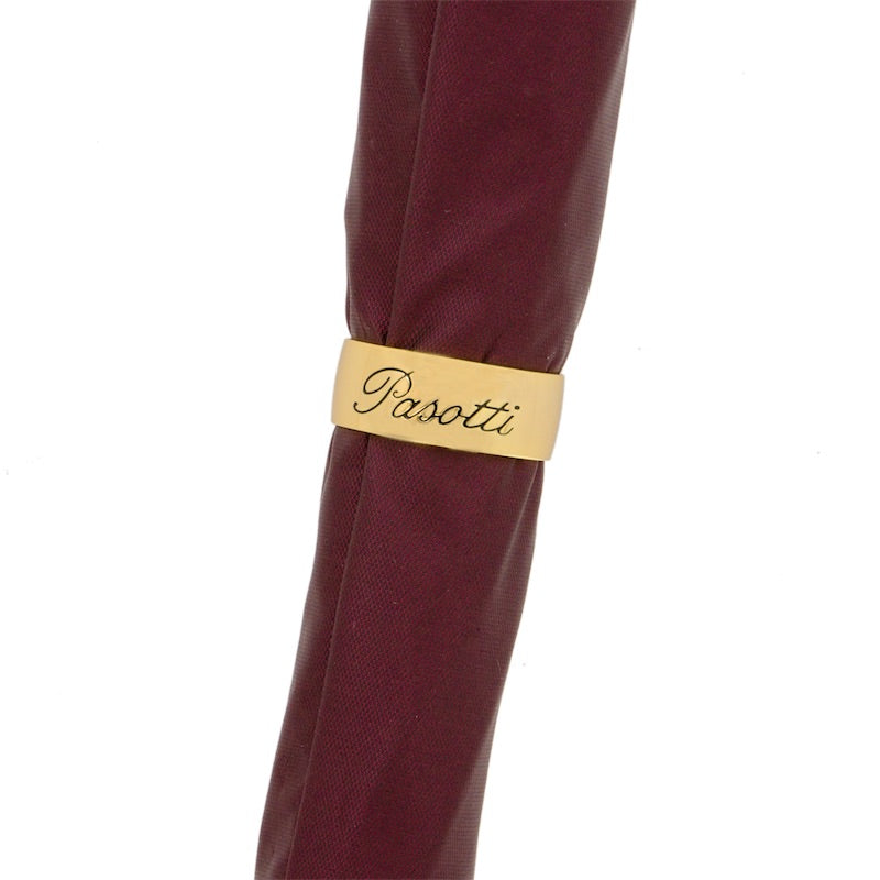 Burgundy Umbrella with Golden Dog