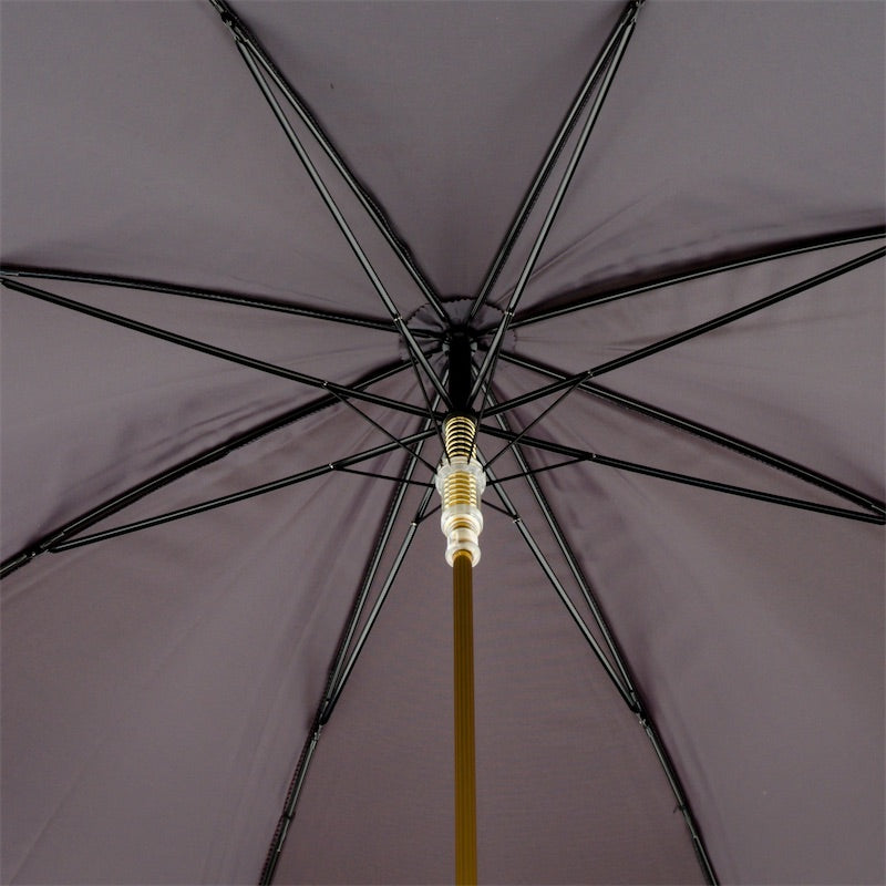Burgundy Umbrella with Golden Dog