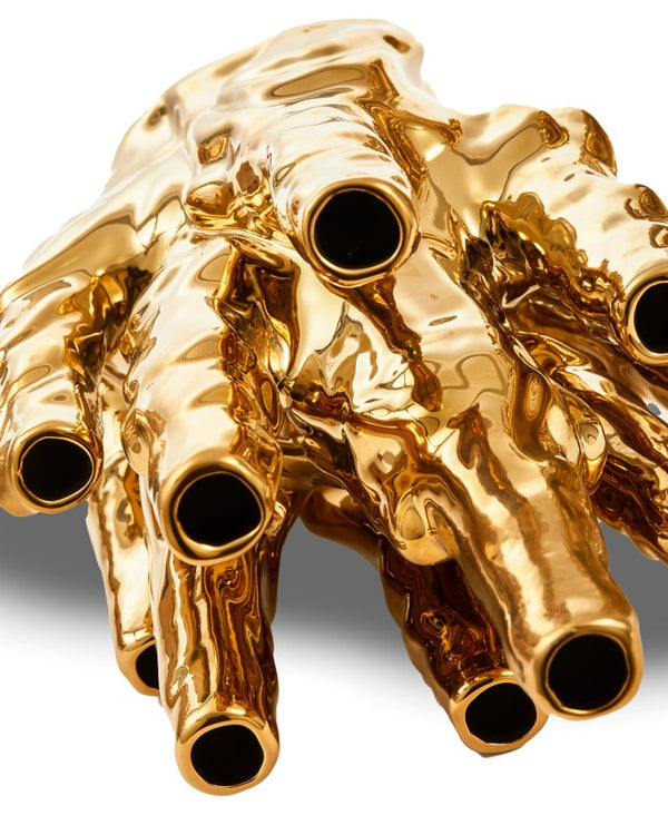 Coral Reef Gold Vase
