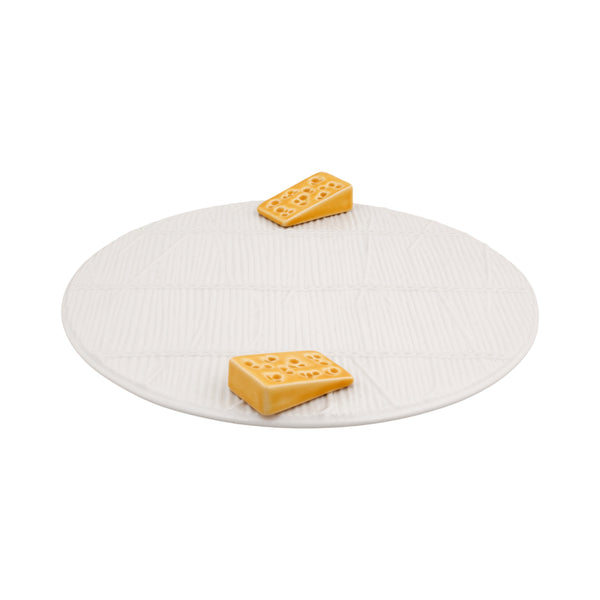 White Cheese Tray with Cheese