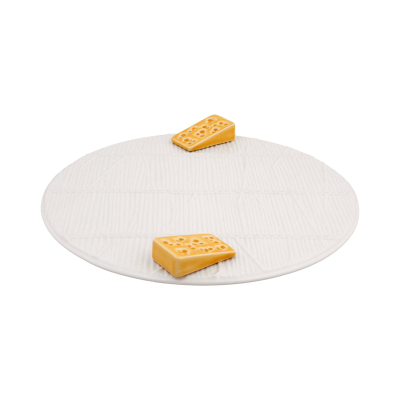 White Cheese Tray with Cheese