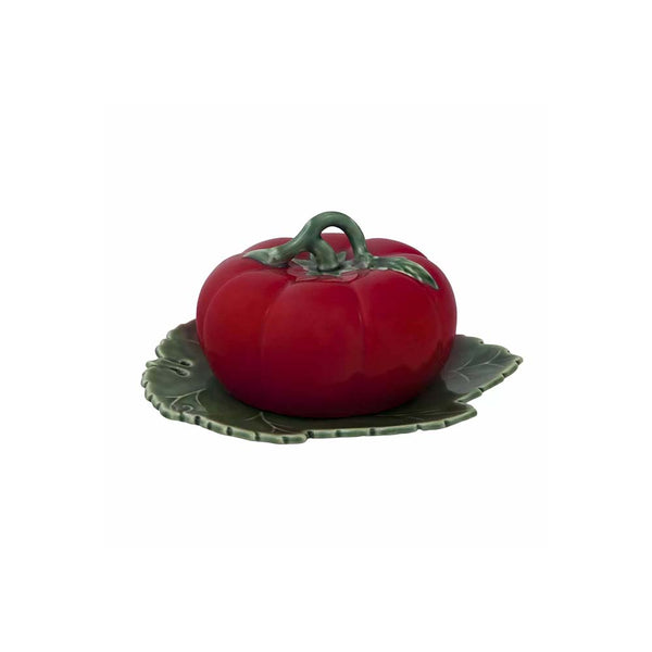 Tomato Butter Dish with Cover Natural