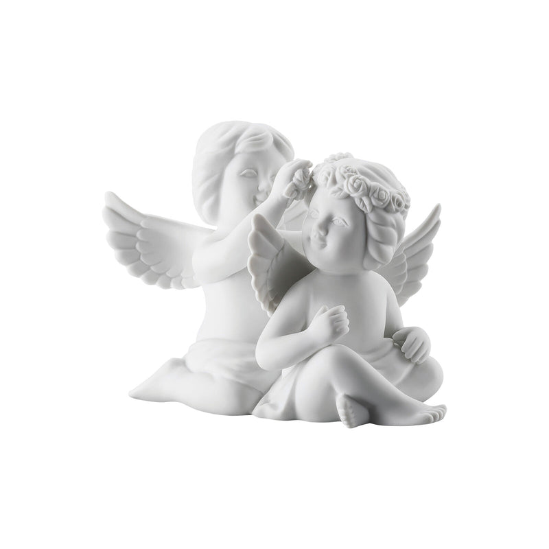 Angel Klienweiss Mattpair Angels With Wreath