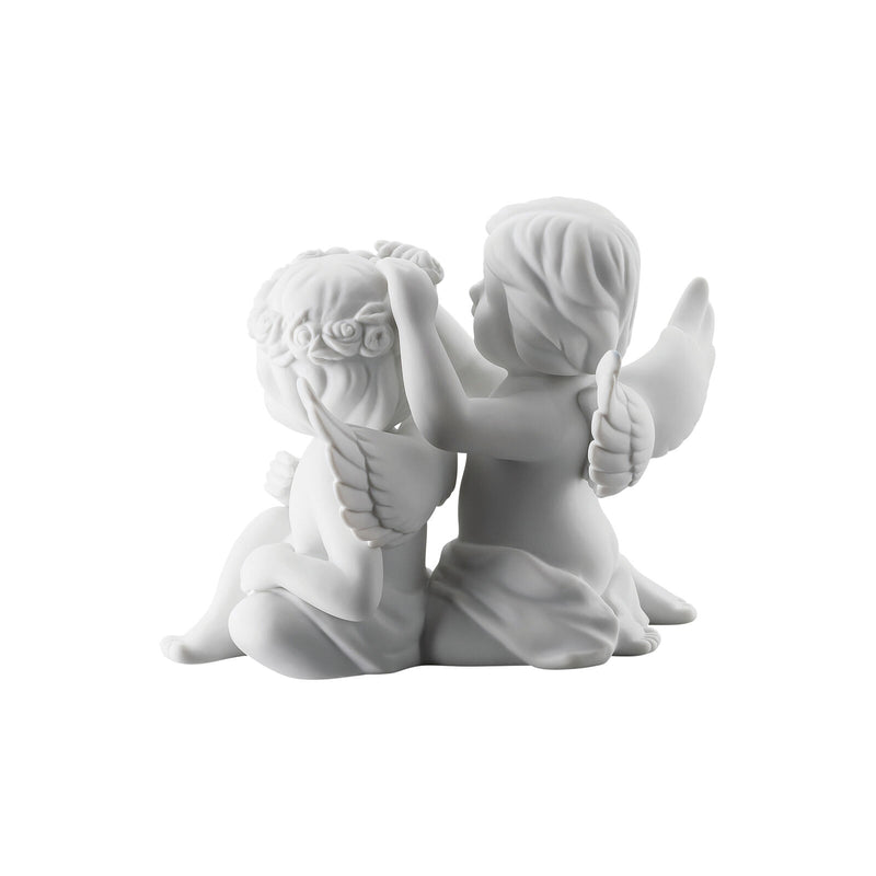 Angel Klienweiss Mattpair Angels With Wreath