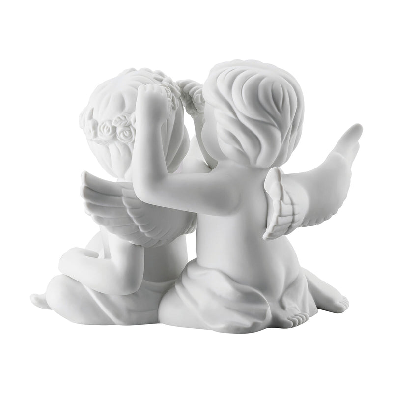 Angel Mittelweiss Mattpair Angels With Wreath