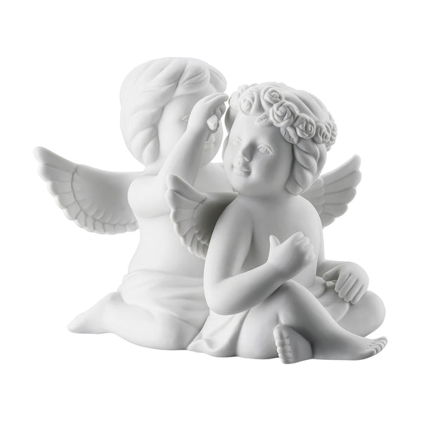Angel Mittelweiss Mattpair Angels With Wreath