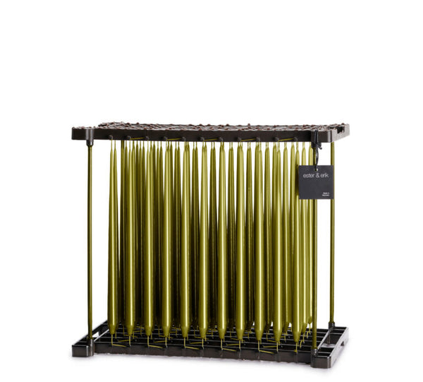 Olive Glow Tapered Candle 32cm Set of 12