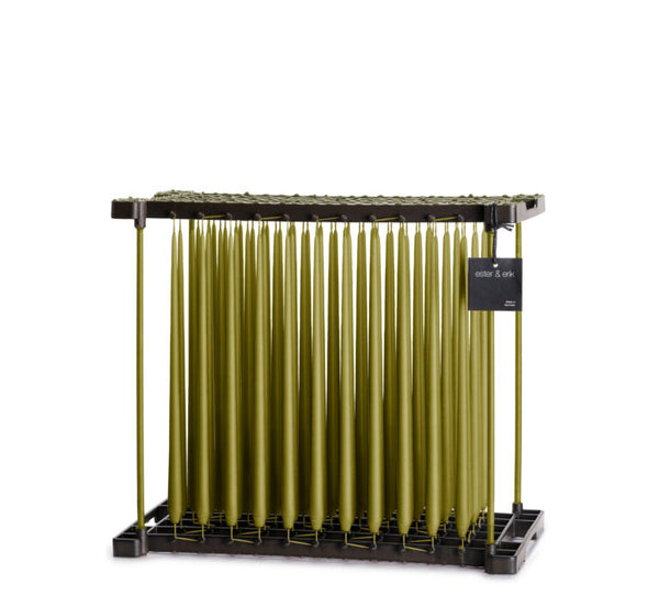 Olive Glow Tapered Candle 32cm Set of 12