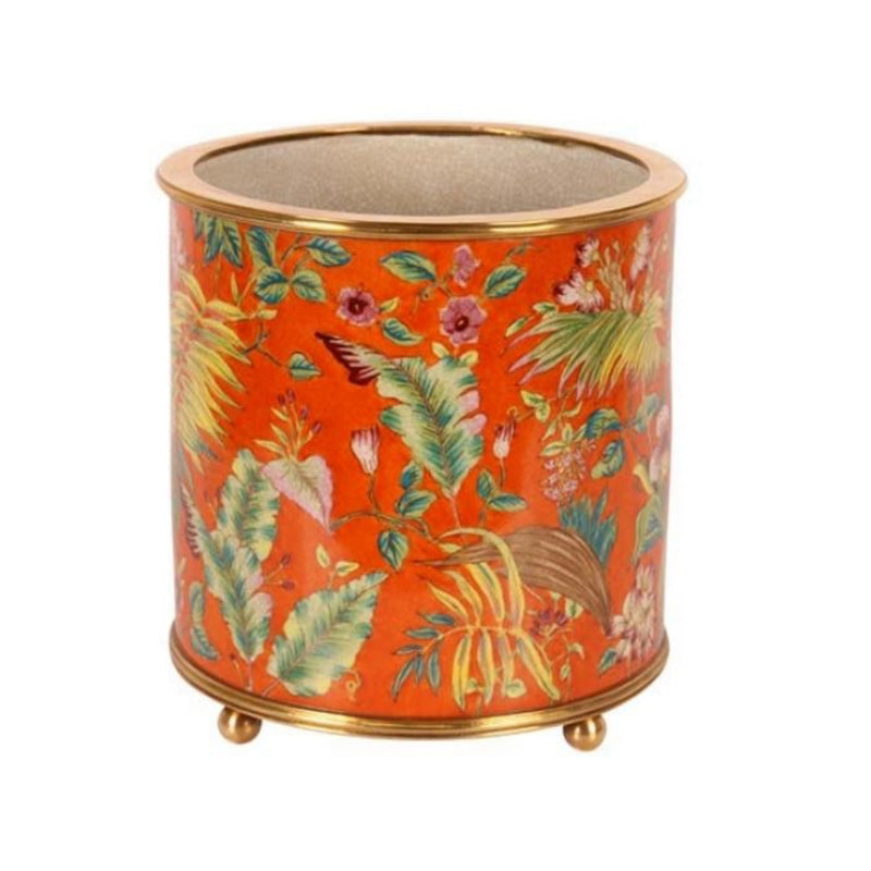 Planter Round Coral Red