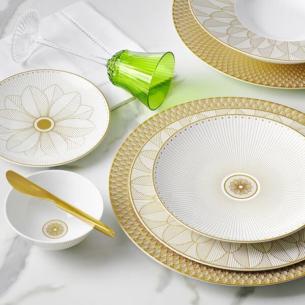 Malmaison Imperiale - Porcelain Gold Bread and Butter Plate Set of Four
