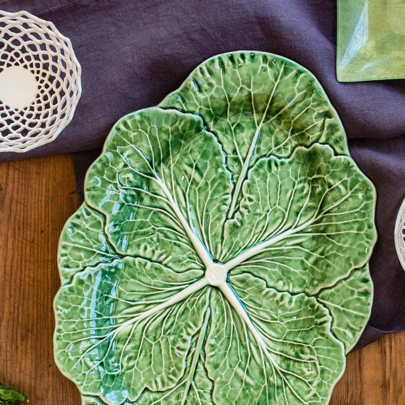 Cabbage Oval Platter 43cm Natural