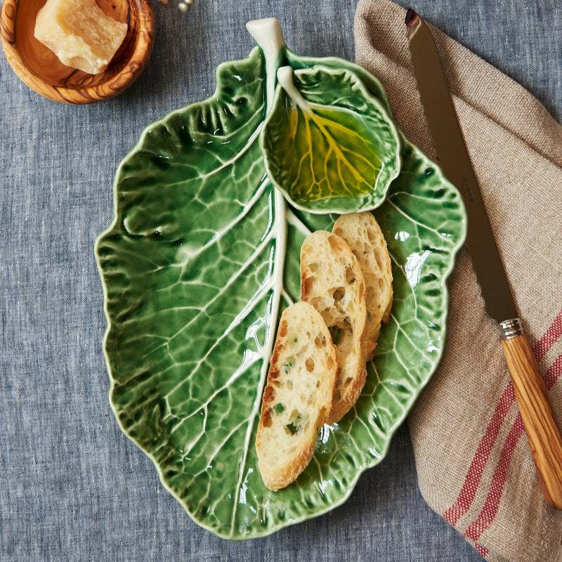 Cabbage Leaf with Bowl 34cm Natural
