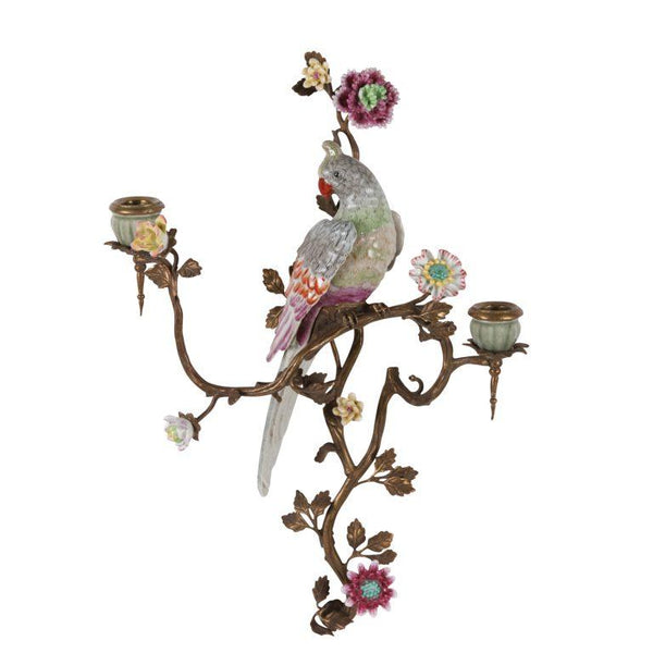 Parrot Candle Holder/ Wall Scone