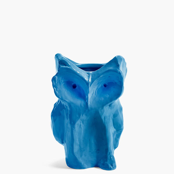 Owl vase S blue After Midnight