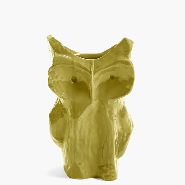 Owl vase S Yellow After Midnight