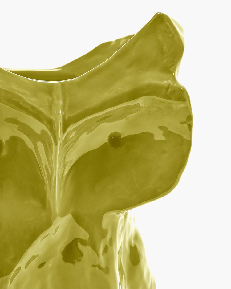 Owl vase S Yellow After Midnight